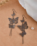 VOJ Women Rhodium-Plated Butterfly style Stainless Steel Drops & Danglers Earrings | Grocsy