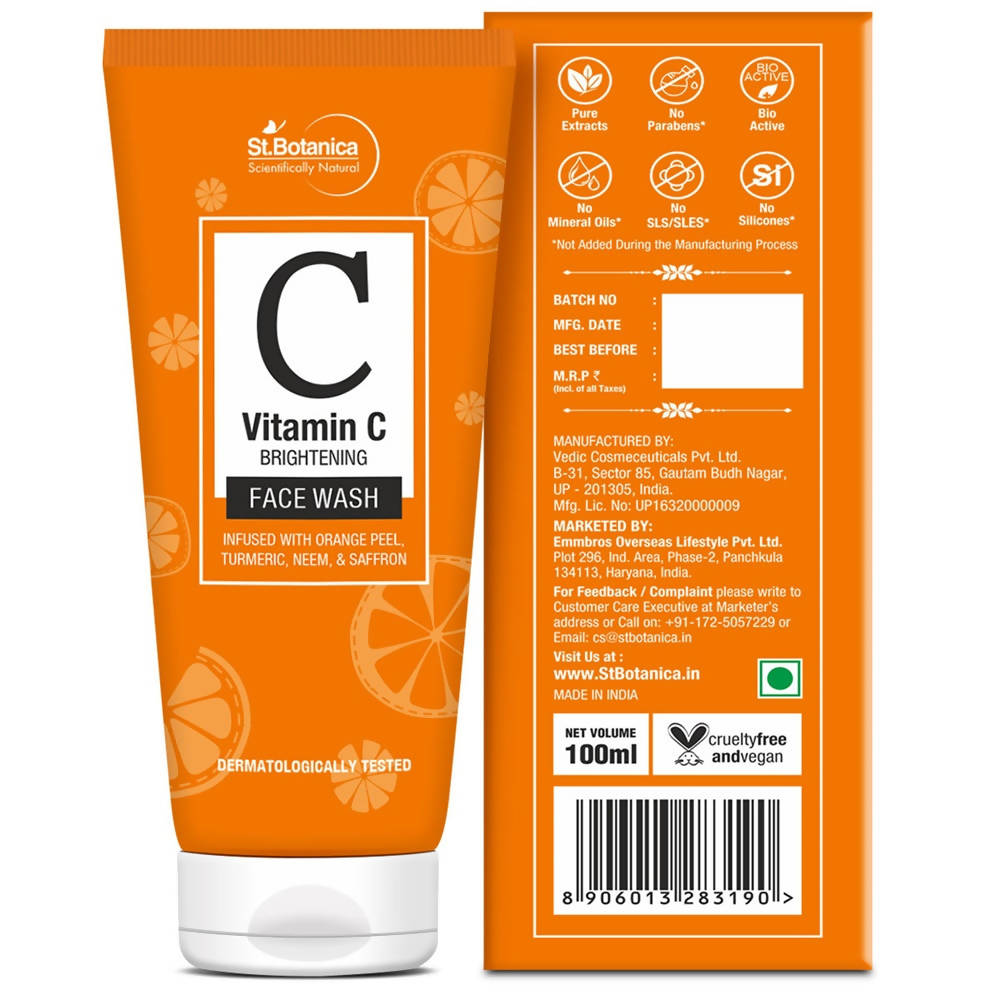 St.Botanica Vitamin C Brightening Face Wash | Grocsy