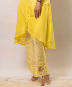 Timaraa Aurora Yellow Ombre Shaded Silk Co-Ord Set | Grocsy