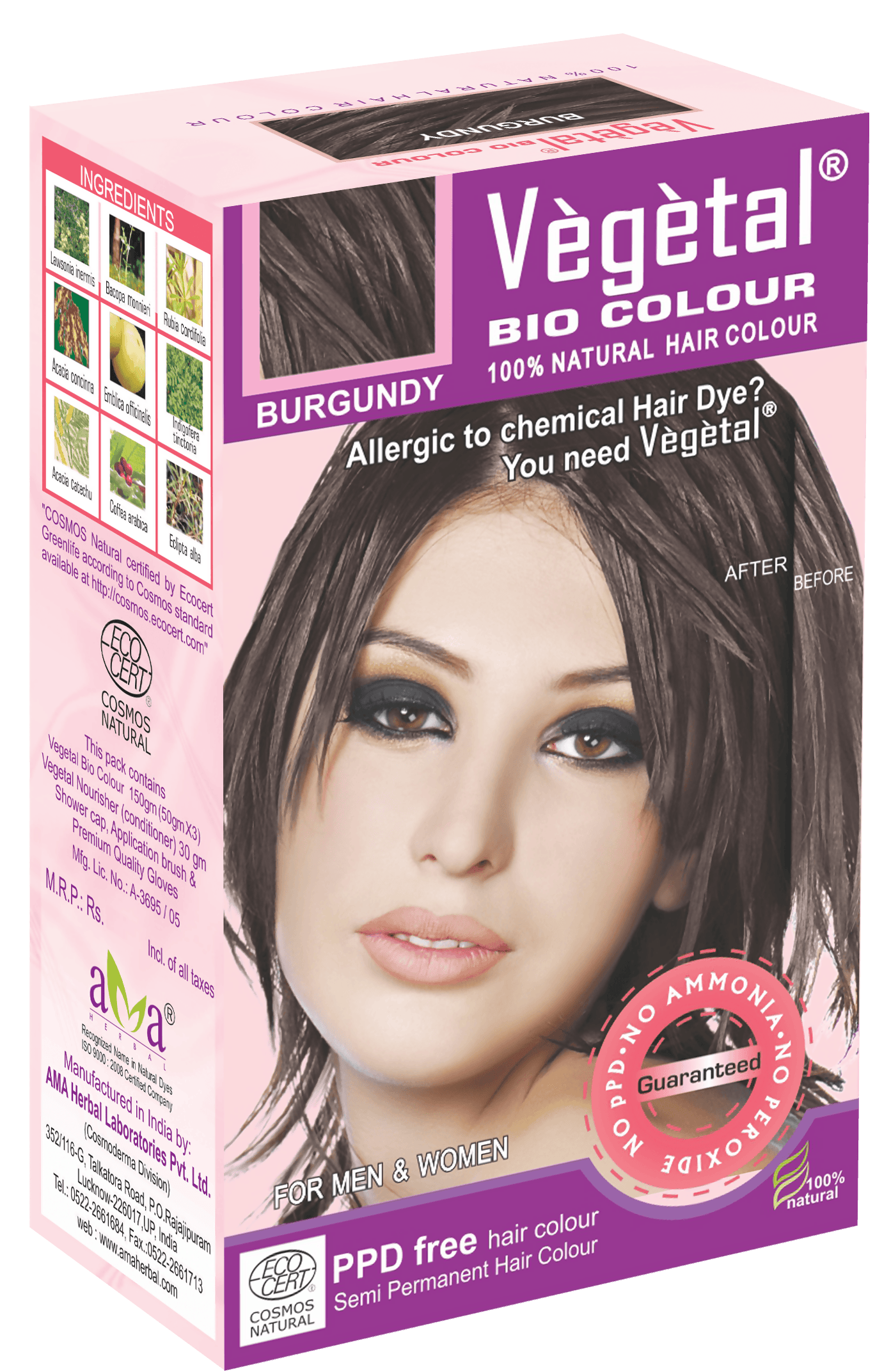 Vegetal Bio Colour Hair Color - Burgundy | Grocsy