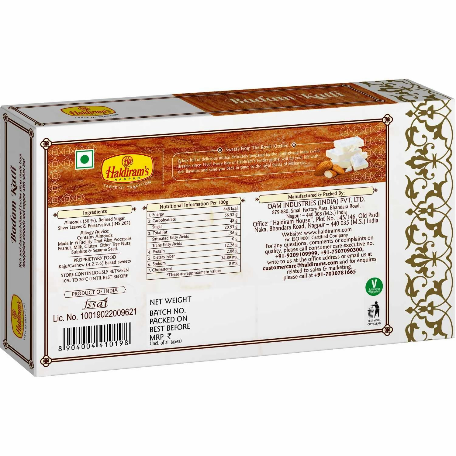 Haldiram's Nagpur Kaju Katli, Badam Katli, Mini Kaju Katli | Grocsy