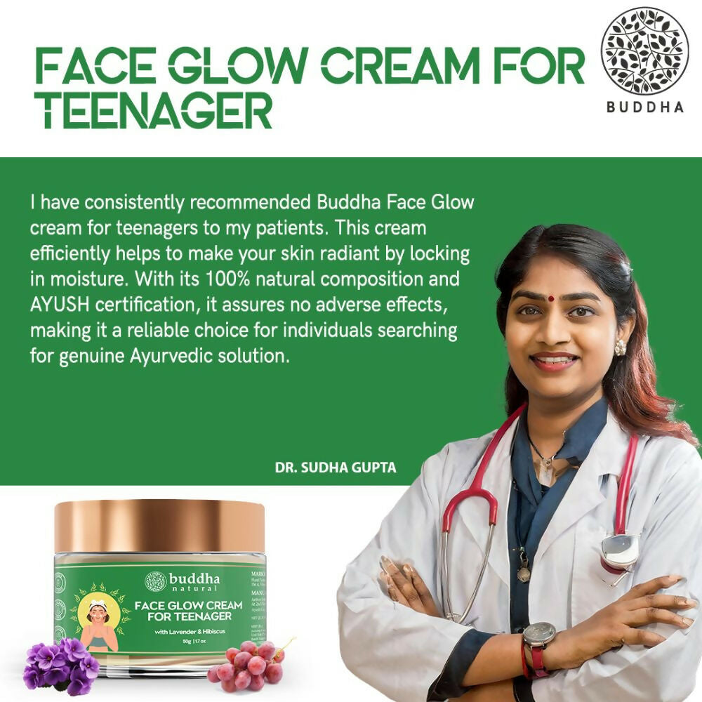 Buddha Natural Face Glow Cream for Teenager (11 to 19 Years) | Grocsy