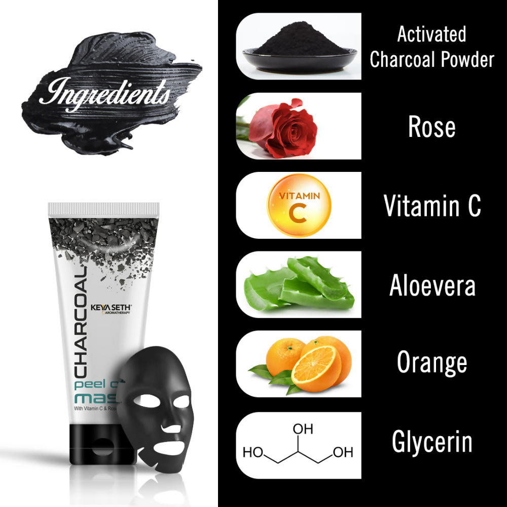 Keya Seth Aromatherapy Charcoal Peel off Mask Face Pack | Grocsy
