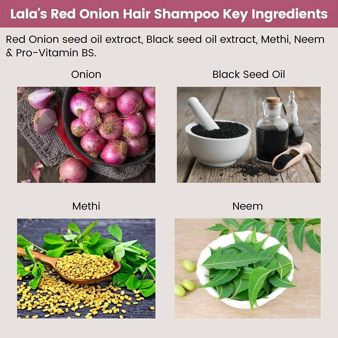 Lalas Naturals Red Onion Hair Shampoo | Grocsy