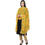 A R Silk Pakka Phulkari Fancy Dupatta Color Yellow Dupatta or Chunni | Grocsy