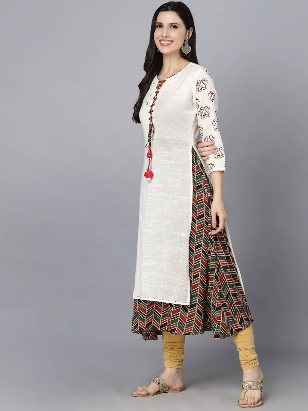 HERE&NOW Women Ethnic Motifs Printed Kurta | Grocsy