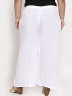 TAG 7 Women Plus Size Mid-Rise Wide Leg Palazzos | Grocsy