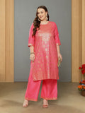 Sztori Plus Size Printed Regular Kurta with Palazzos | Grocsy