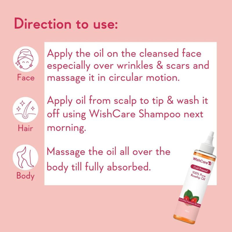 Wishcare 100% Pure Rosehip Oil | Grocsy