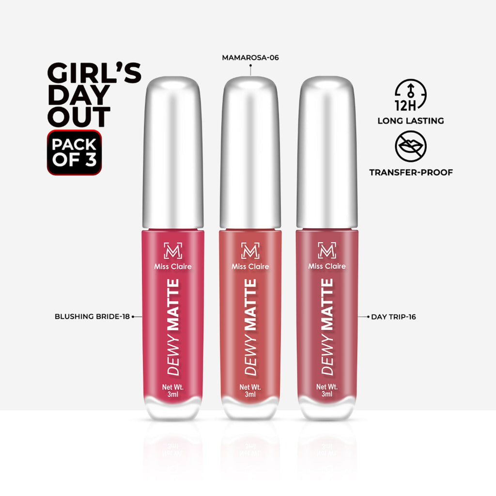 Miss Claire Dewy Matte Lip Combo Set - Girls Day Out | Grocsy