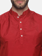Sethukrishna Men Maroon Kurta with Dhoti Pants | Grocsy