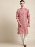 Sojanya Ethnic Motif Woven Design Mandarin Collar Straight Kurta With Churidar | Grocsy