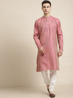 Sojanya Ethnic Motif Woven Design Mandarin Collar Straight Kurta With Churidar | Grocsy
