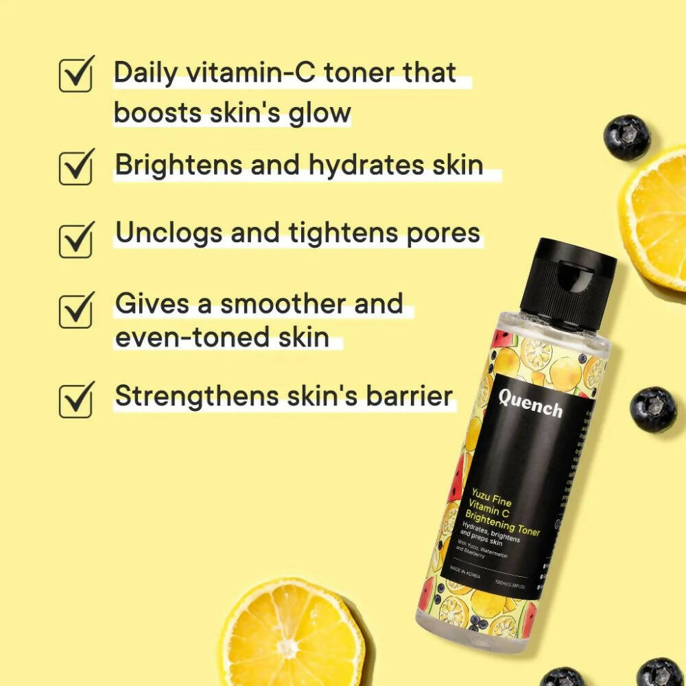 Quench Botanics Yuzu Fine Vitamin C Brightening Toner - Korean Skincare | Grocsy