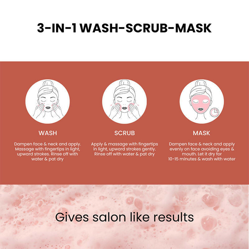 The Skin Story 3 in 1 Multi Action Face Mask, Scrub & Wash | Grocsy