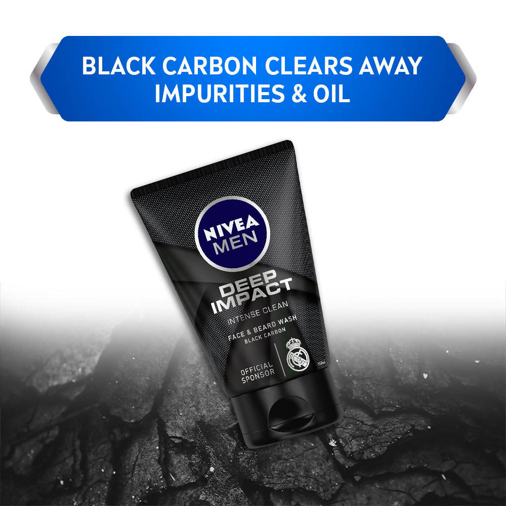Nivea Men Deep Impact Beard & Face Wash | Grocsy