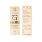 The Pure Story Oil Infused Neem Wood Wide Tooth Comb | Grocsy