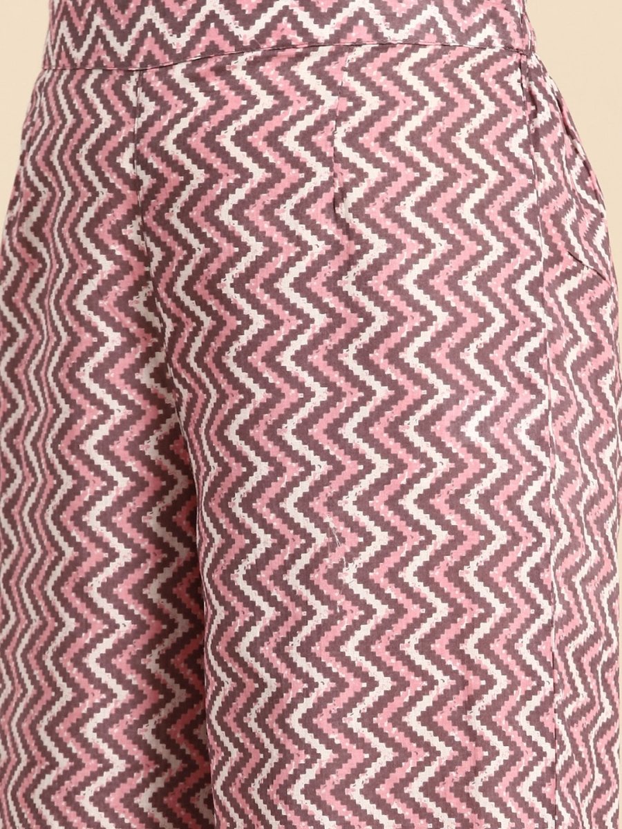 All About You Ethnic Motifs Printed Kurta with Palazzos | Grocsy