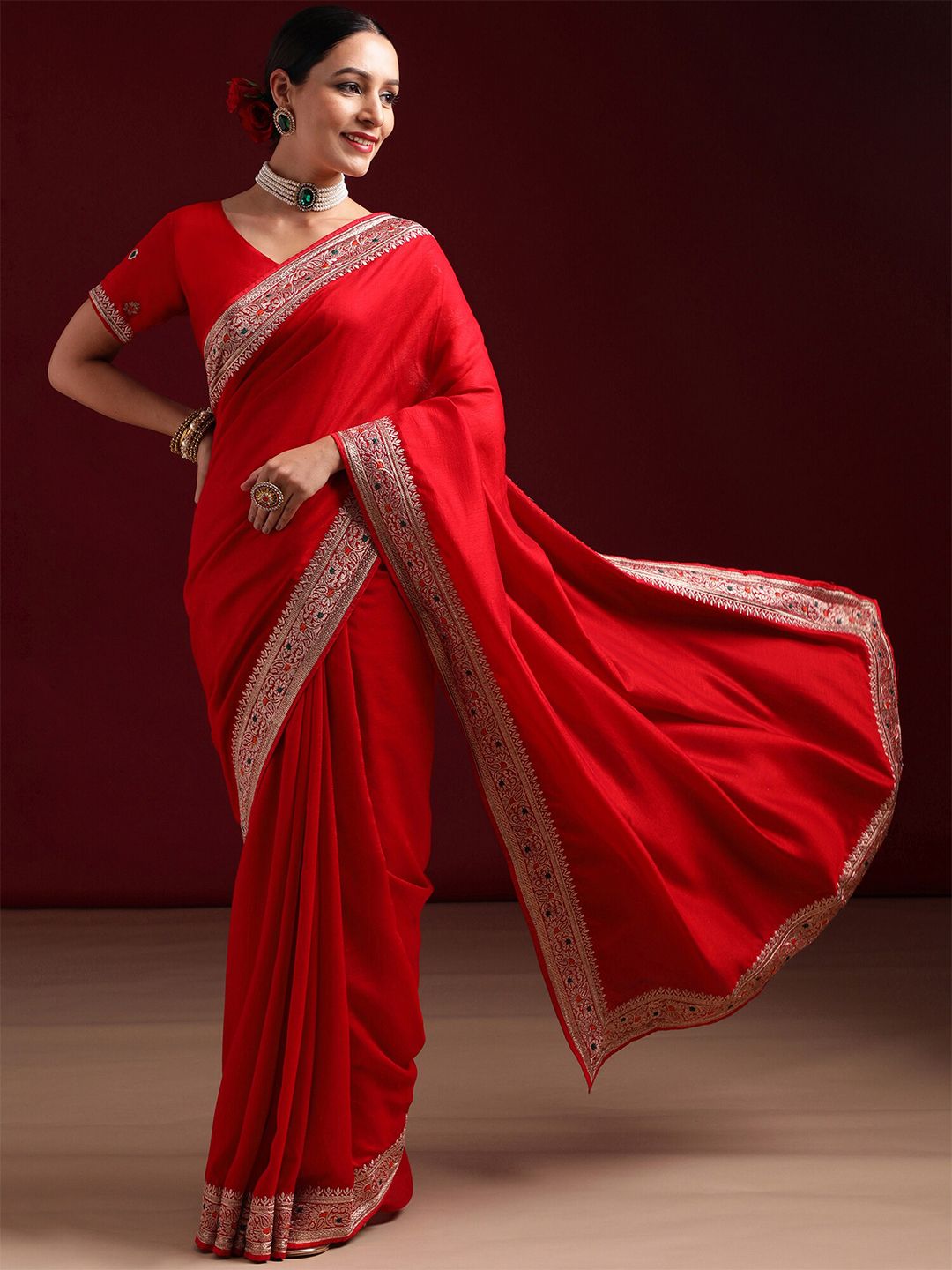 kasee Embroidered Saree | Grocsy