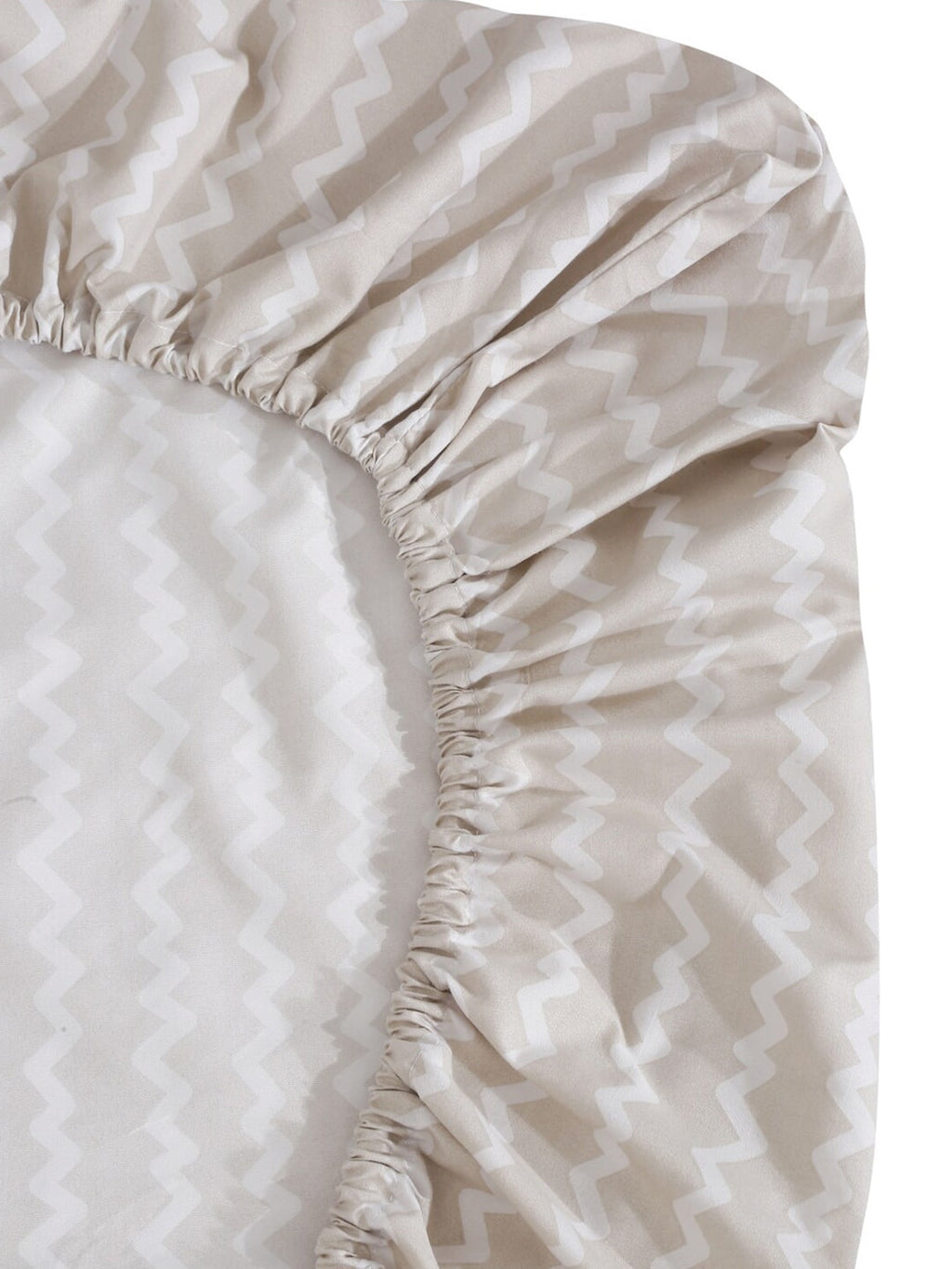 KLOTTHE Abstract-Printed 300TC Fitted King Bedsheet With 2 Pillow Covers | Grocsy