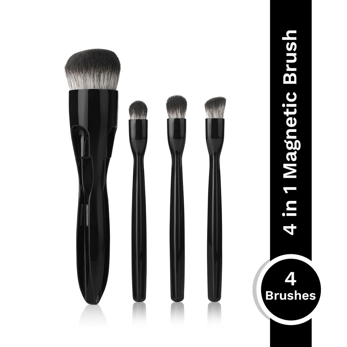 PAC Studio 4-IN-1 Magnetic Makeup Brush - Innovative Compact Handle, Travel Friendly, High Quality Bristles | Grocsy