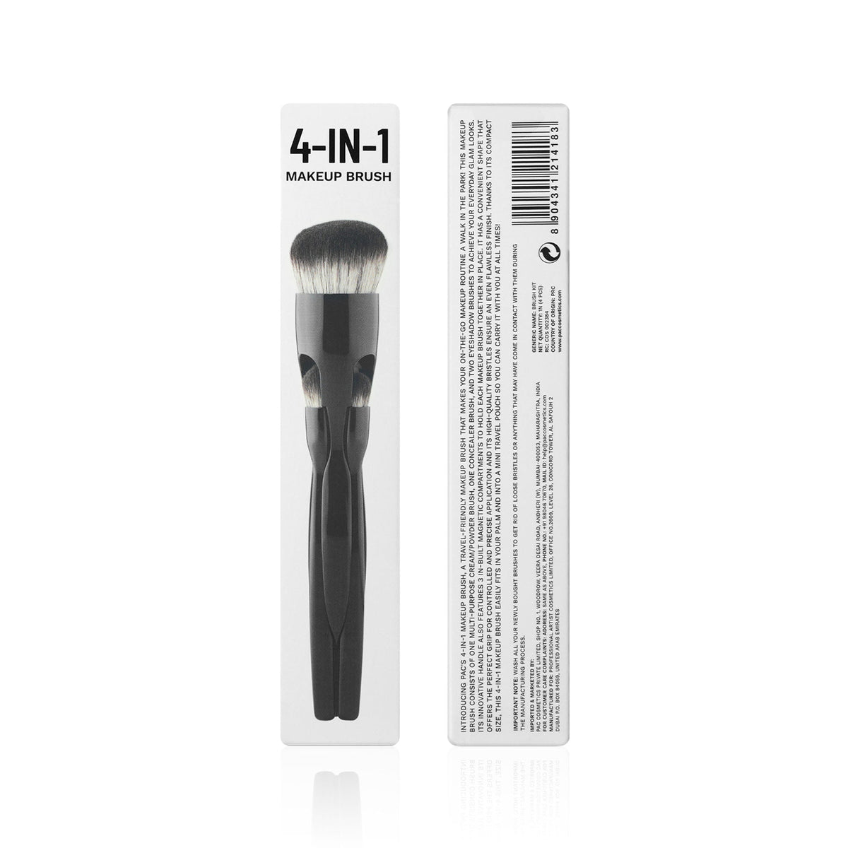 PAC Studio 4-IN-1 Magnetic Makeup Brush - Innovative Compact Handle, Travel Friendly, High Quality Bristles | Grocsy