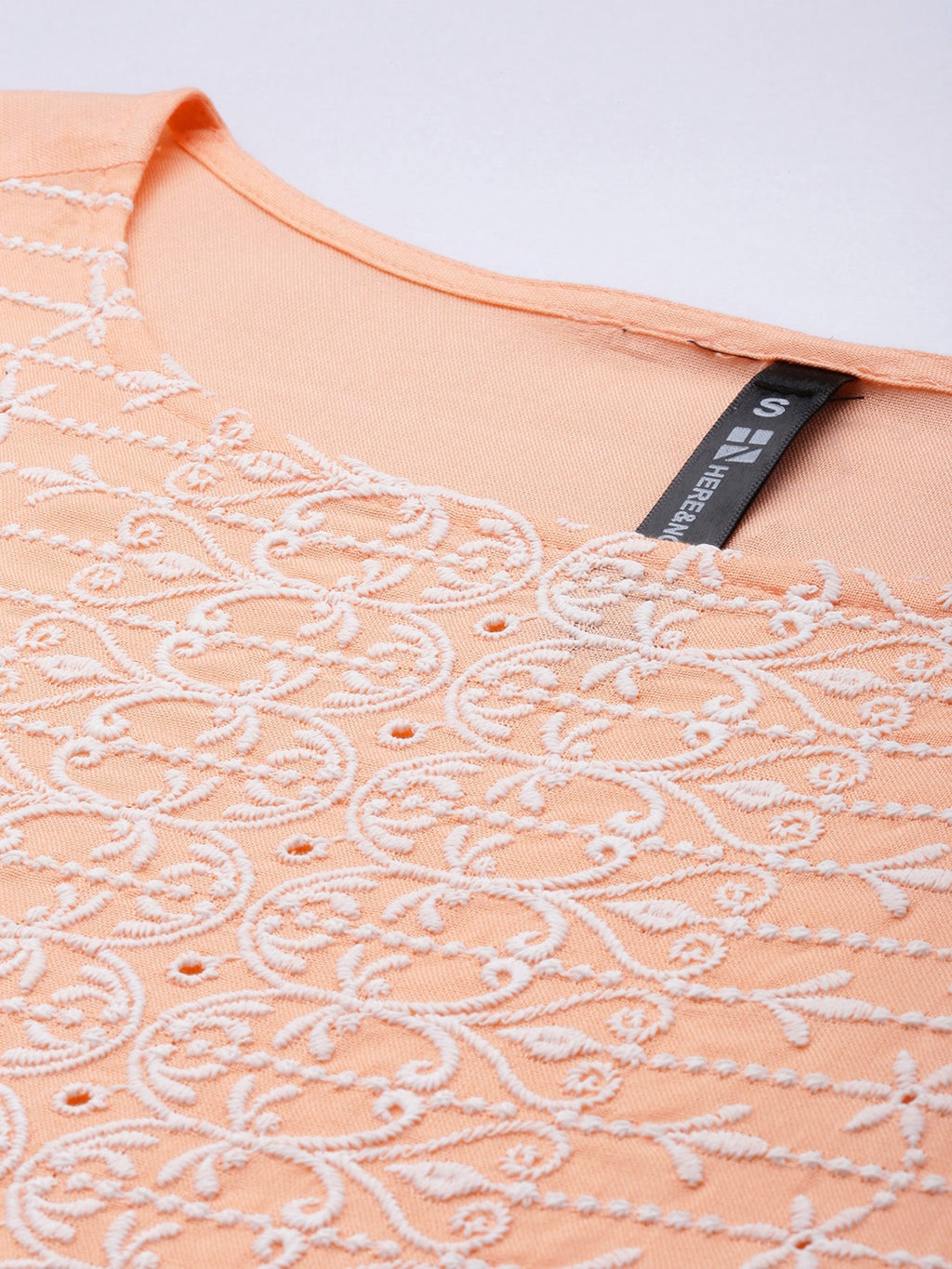 HERE&NOW Women Ethnic Motifs Embroidered Pastels Kurta | Grocsy