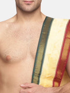 Sethukrishna Men Beige Solid Dhoti Pant | Grocsy