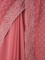 kasee Embroidered Poly Georgette Saree | Grocsy