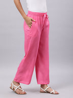 Souchii Women Pink Liva Palazzos | Grocsy