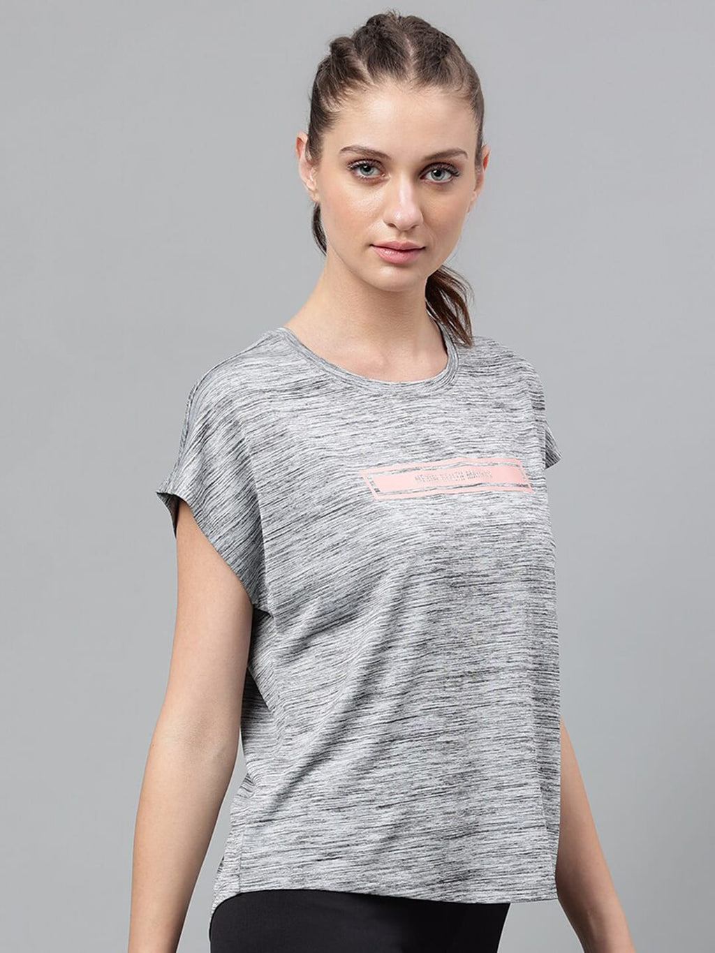 MKH Typography Printed Extended Sleeves Dri-FIT Relaxed Fit Sports T-shirt | Grocsy