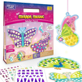 Imagimake Mirror Mosaic Butterfly & Peacock Mess Free DIY Mosaic Craft Kit 450+ Foil Sticker Travel Toys for Girls Birthday Gift for Girls Ages 3,4,5,6,7,8, Peach | Grocsy