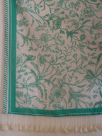 Suta White Floral Pure Cotton Saree | Grocsy