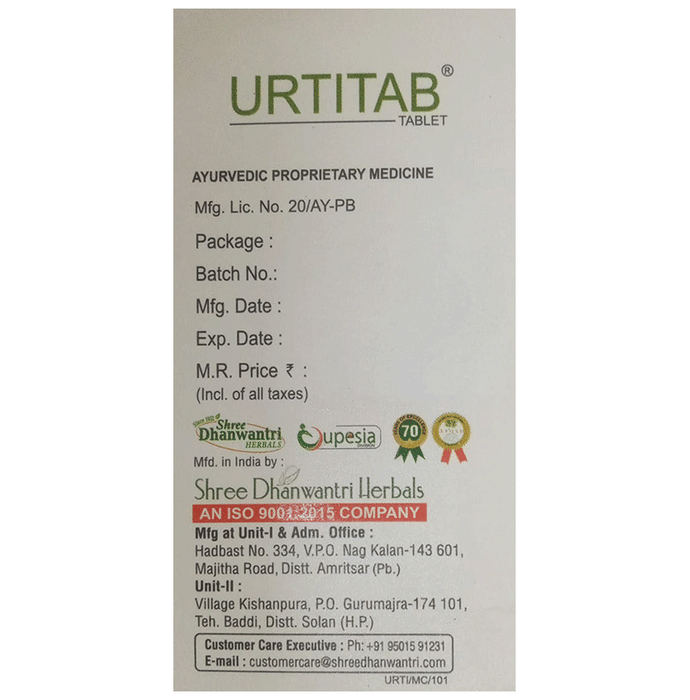 SDH Naturals Urtitab Tablet | Grocsy