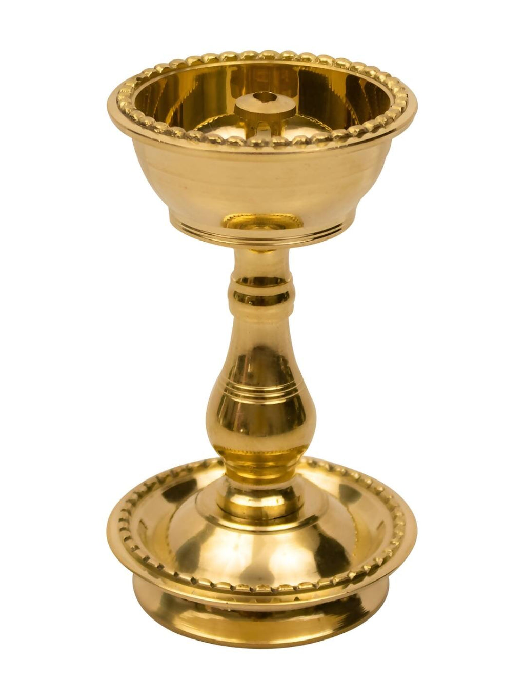 Spillbox Gold-Toned Brass Udupi Nanda Stand Diya Pooja Essential | Grocsy