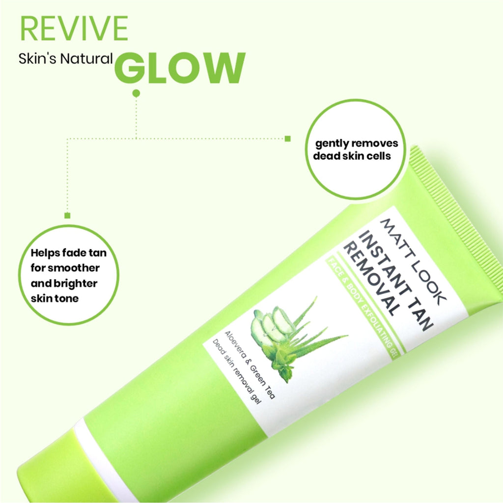 Matt Look Instant Tan Removal With Aloevera & Green Tea | Grocsy
