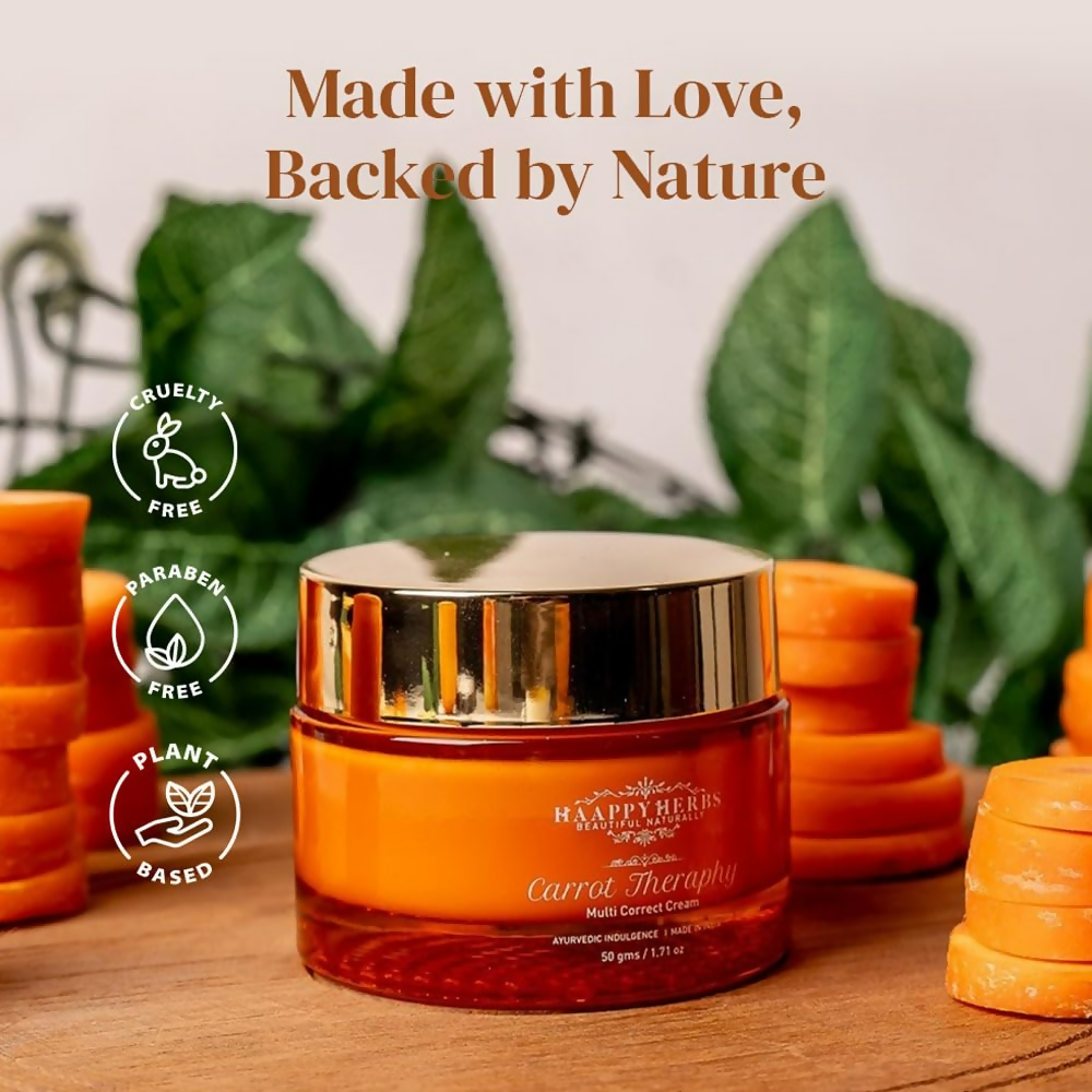 Haappyherbs Carrot Theraphy Multi-Correct Cream | Grocsy