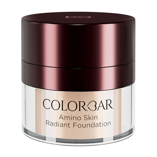 Colorbar Amino Skin Radiant Foundation - Liquid Foundation Makeup - Medium to Full Buildable Coverage Hydrating Foundation - 005 Sand Medium - 0.5 oz | Grocsy