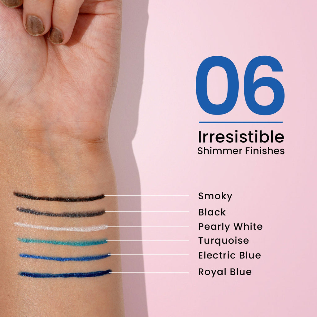 Swiss Beauty Intense Gel Kajal 12-Hour Stay Smudge-Proof with Sharpener - 8904325004434_08royalblue | Grocsy