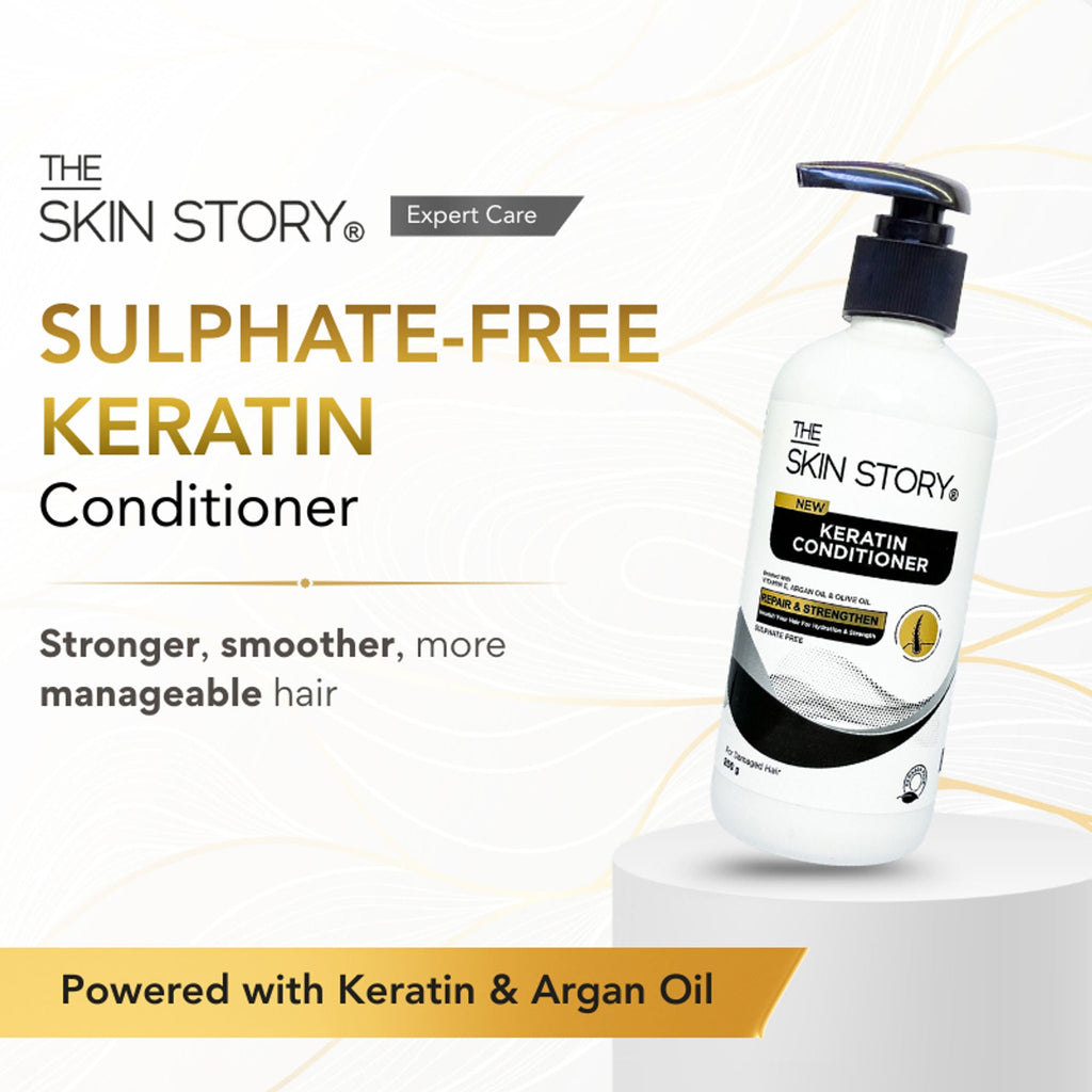 The Skin Story Sulphate Free Keratin Conditioner For Coloured Dry Frizzy Damaged Hair With Vitamin E | Grocsy