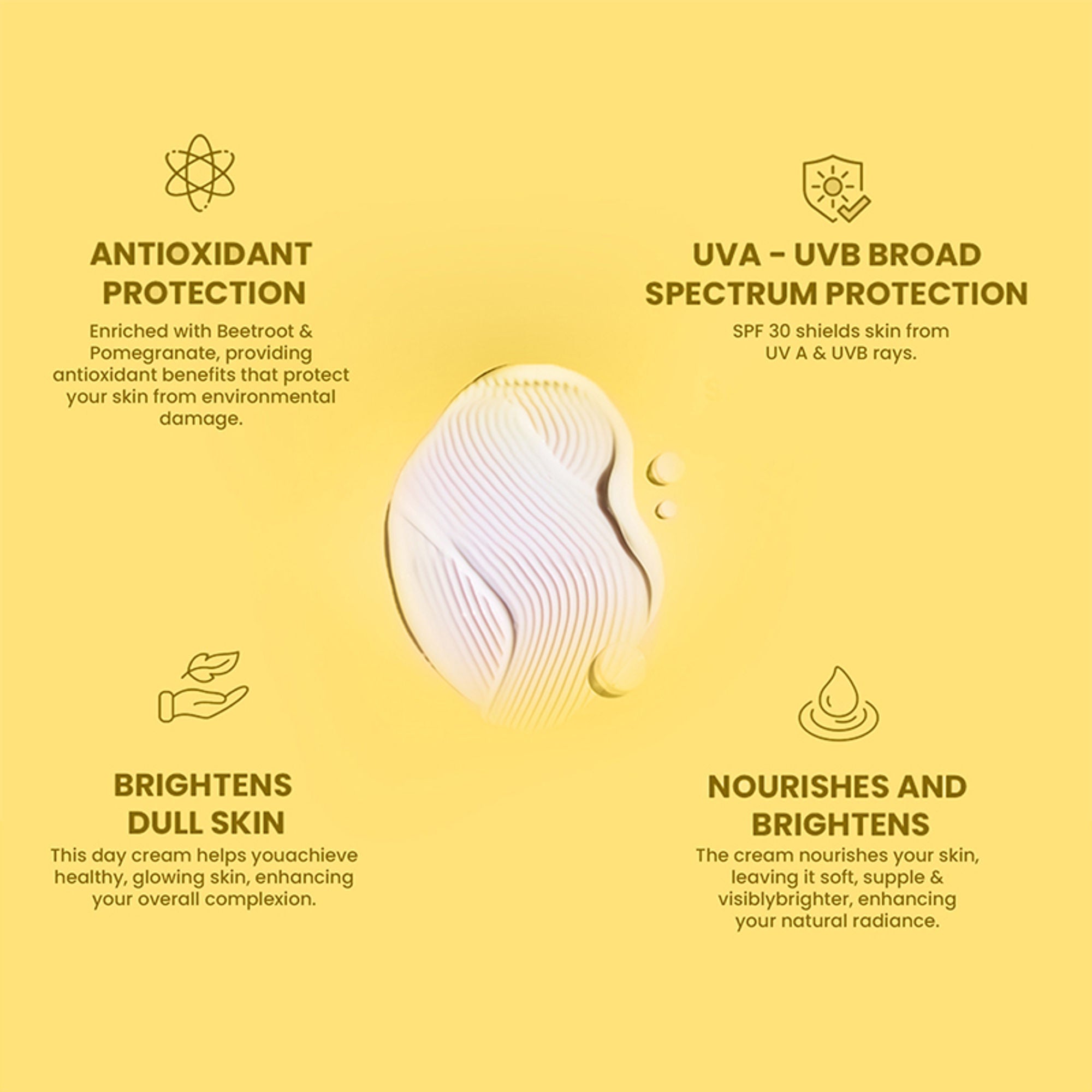 The Skin Story Sun Protection Day Face Cream For Brighter Glowing Skin With SPF 30 PA+++ & Beetroot | Grocsy
