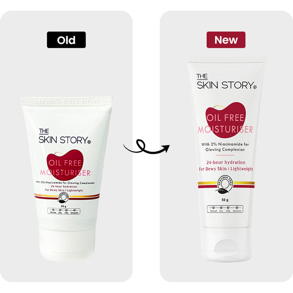 The Skin Story Oil Free Face Moisturizer For Oily Acne Prone Skin Hydrates Adds Glow - Niacinamide | Grocsy