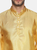 Sethukrishna Gold-Toned Mens Kurta with Pyjamas | Grocsy
