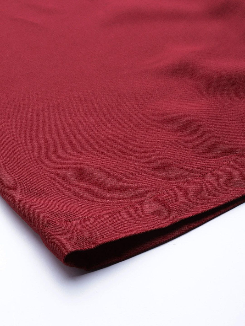 TAG 7 Women Maroon Solid Flared Palazzos | Grocsy
