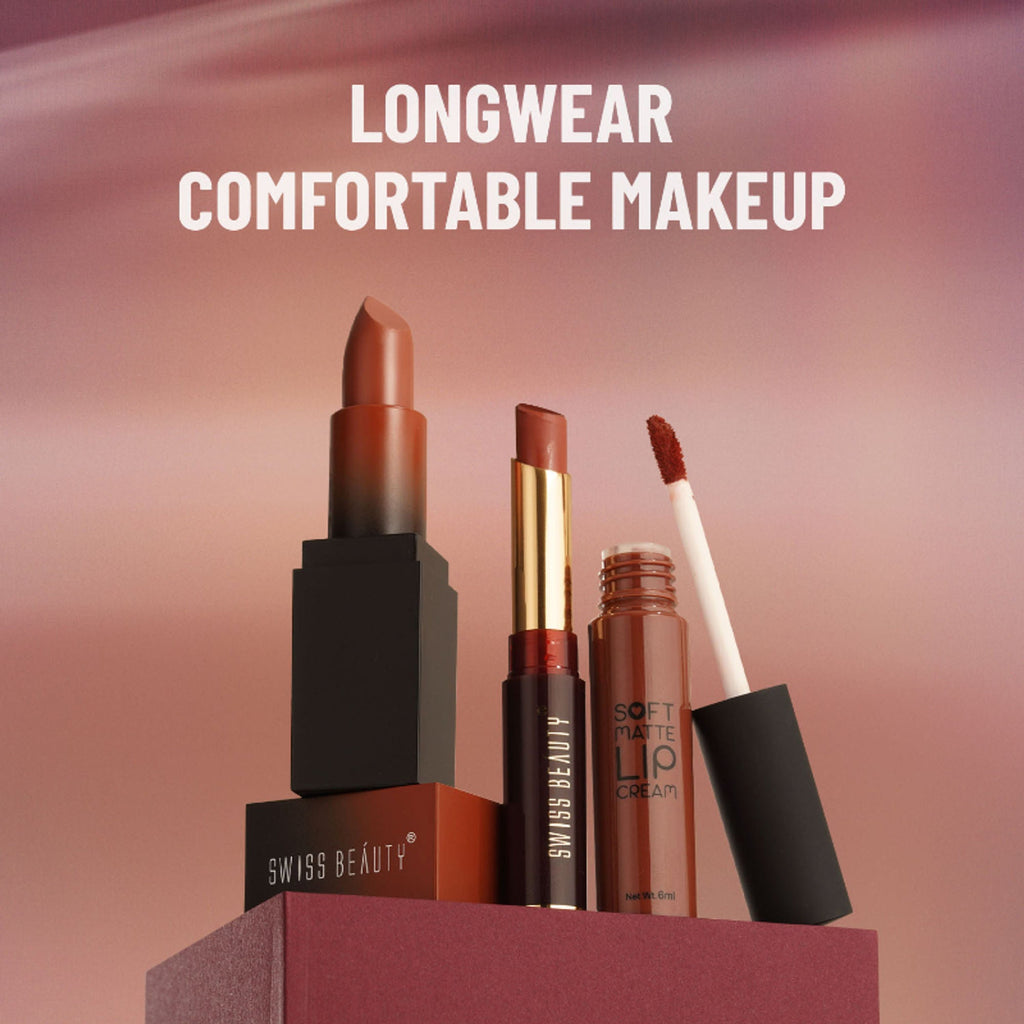 Swiss Beauty Non-Transfer Matte Lipstick - 25 Choco Kiss | Grocsy
