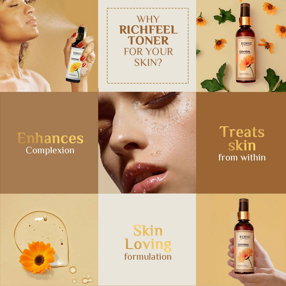 Richfeel Calendula Revitalising Skin Toner | Grocsy