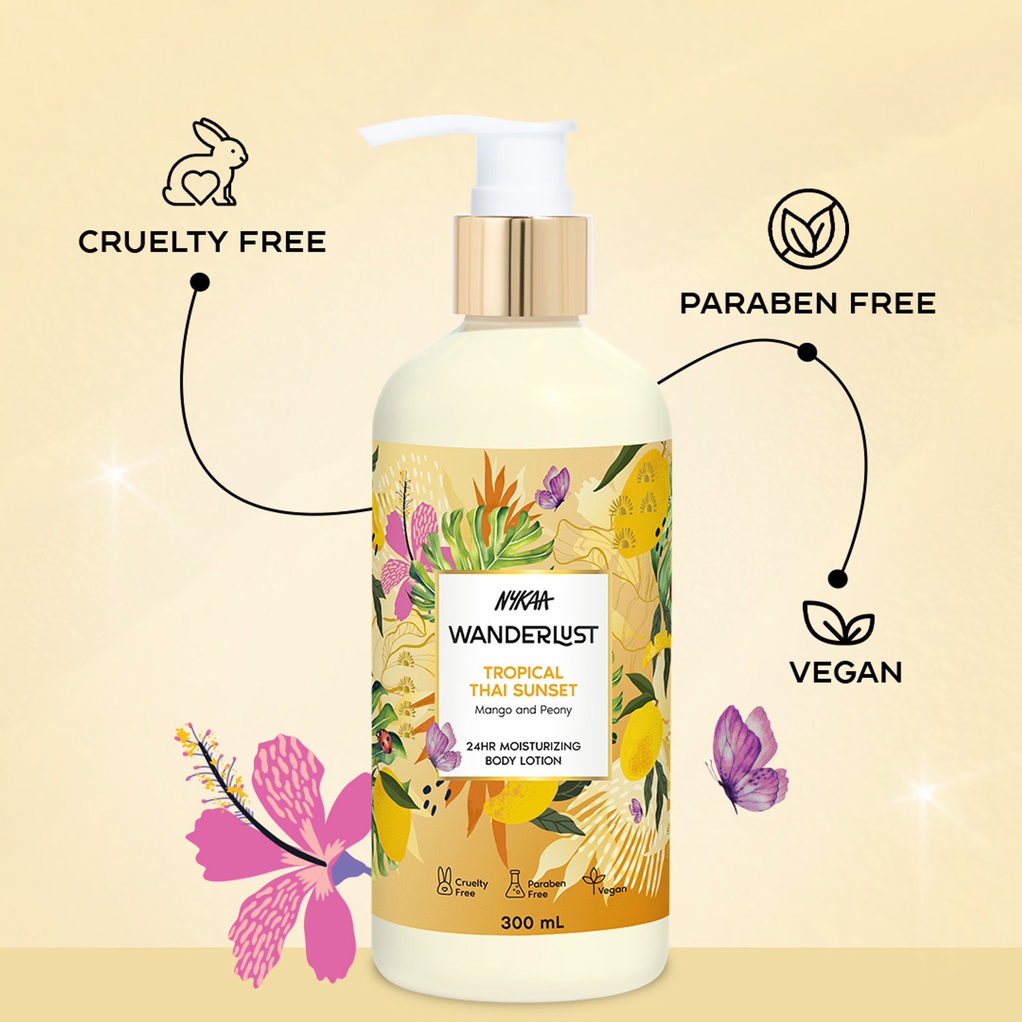 Wanderlust Moisturizing Body Lotion - Tropical Thai Sunset | Grocsy