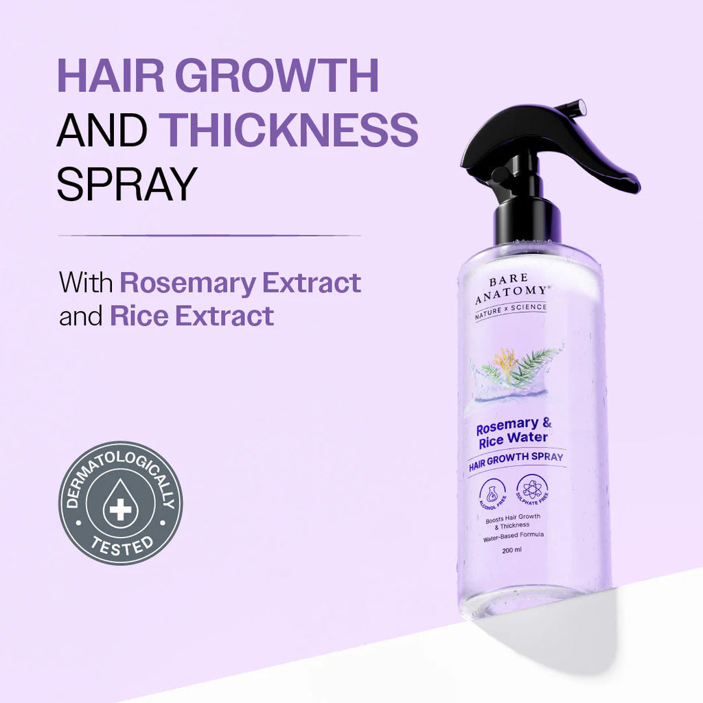 Bare Anatomy Rosemary & Rice Water Hair Growth Spray | Grocsy