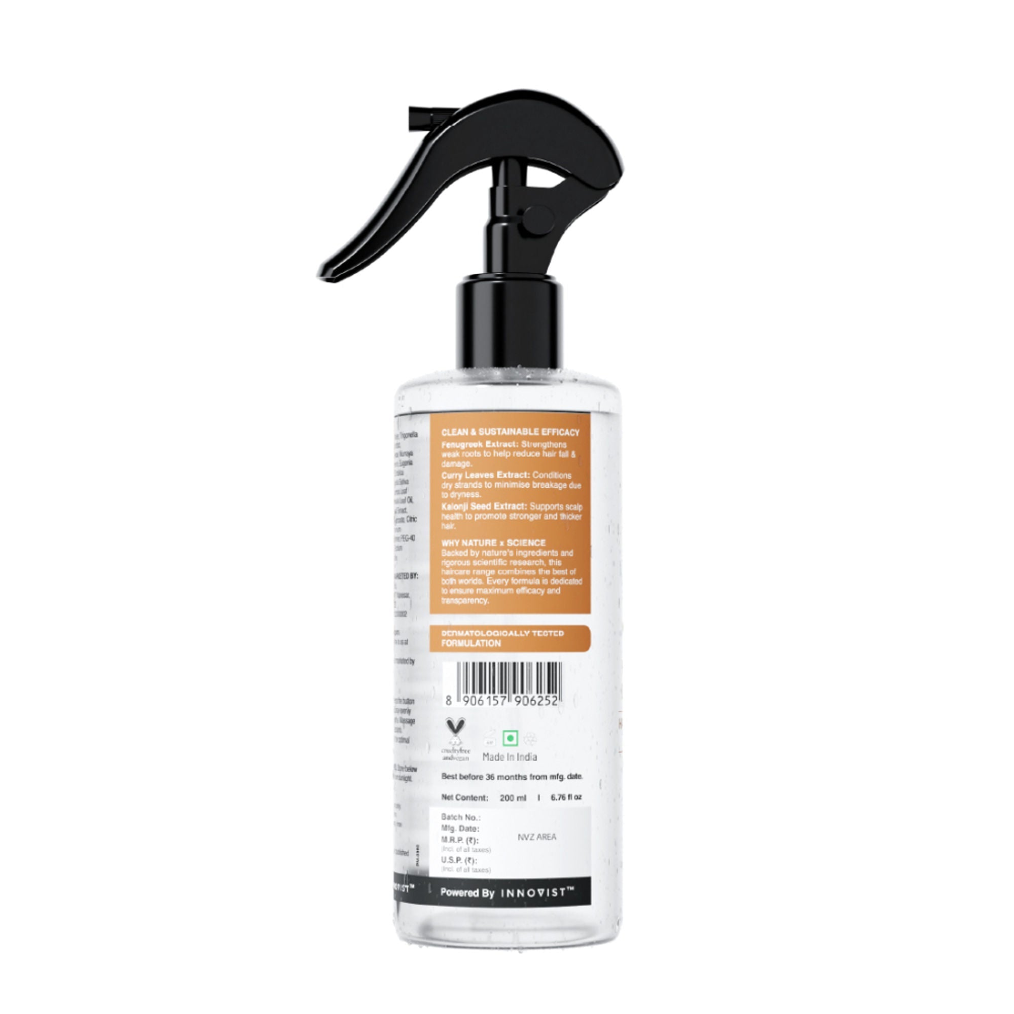 Bare Anatomy Nature x Science Fenugreek and Curry Leaves Hair Strengthening Spray | Grocsy