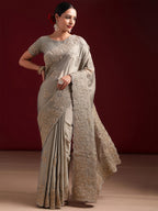 kasee Embellished Embroidered Pure Silk Saree | Grocsy